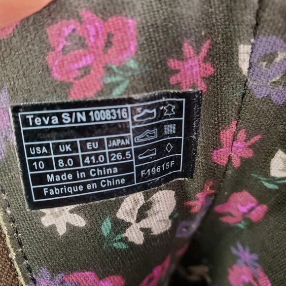 TEVA FOXY MID CALF WOMEN BOOTS LEATHER OLIVE GREEN US SZ 10 ZIPPER - Picture 10 of 12